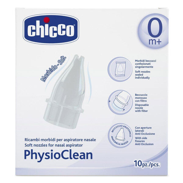 Chicco Embouts Mouche-Bébé Soft & Easy Physioclean 10 unités