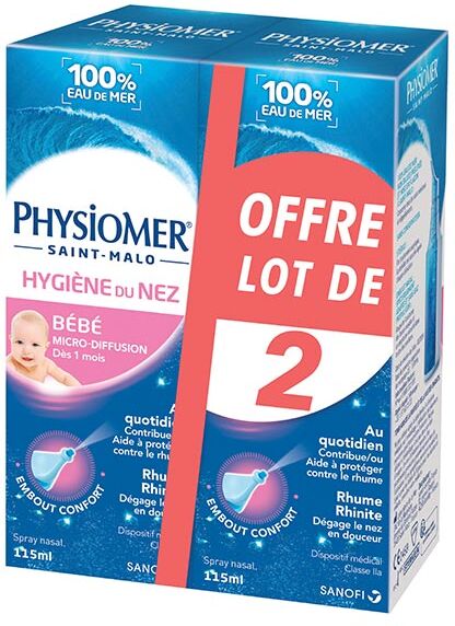 Sanofi Aventis Physiomer Nourrissons Microdiffusion Lot de 2 x 115ml