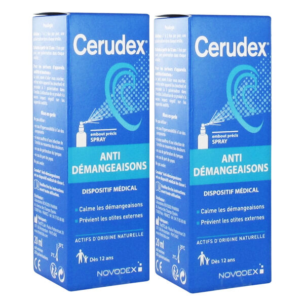 Novodex Cerudex Anti-Démangeaisons Lot de 2 x 20ml