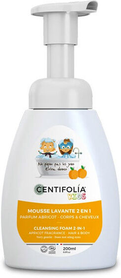 Centifolia Kids Mousse Lavante 2 en 1 Corps et Cheveux Parfum Abricot Bio 200ml