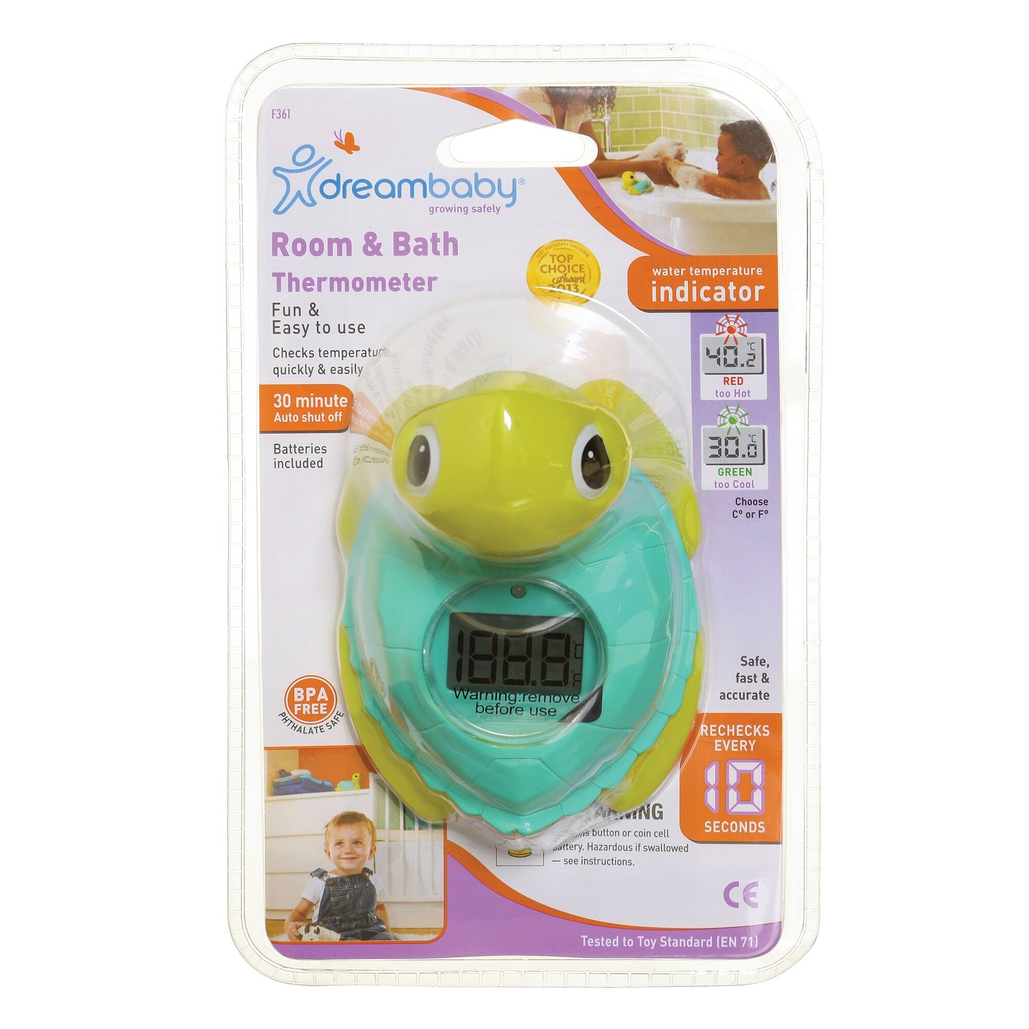 DreamBaby Θερμόμετρο Δωματίου & Μπάνιου Turtle DreamBaby