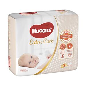 Huggies Extra Care Pannolino per Bambini Taglia 2 per 2-6 Kg, 24 Pezzi
