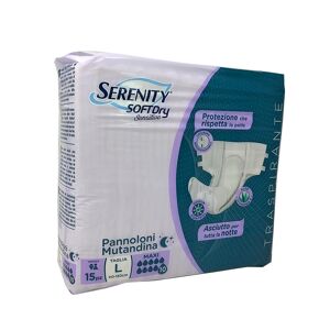 Serenity Soft Dry - Sensitive Pannoloni a Mutandina Taglia L Maxi, 15 pannoloni