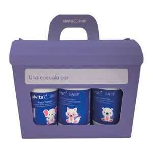 Alvita Cofanetto Baby Bagno Shampoo + Crema + Detergente + Pasta + Salviette