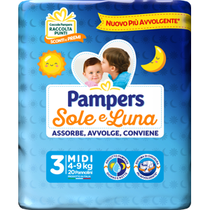 Pampers Sole&Luna Midi 20 Pezzi