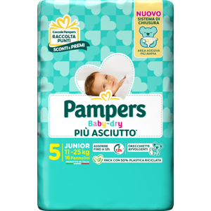 Pampers Baby Dry Pannolino Downcount Junior 16 Pezzi