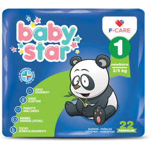 Farvima medicinali spa Baby Star Pannolini Newborn T1 2/5 Kg 22 Pezzi