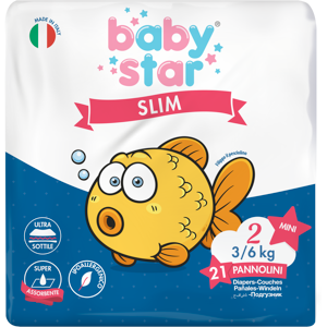 Farvima medicinali spa Babystar Slim 3/6kg T2 Mi 21pz