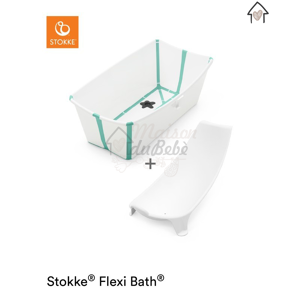 Stokke Flexi Bath White Aqua + Supporto per Neonato