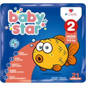 Farvima Medicinali Spa Babystar - Pannolino 3/6kg t2 21 Pezzi