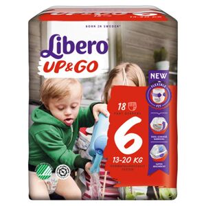 Essity (Lib,Temp) Libero Up&Go Pannolini Taglia 6 - Confezione da 18 Pannolini Pull-Up 13-20kg