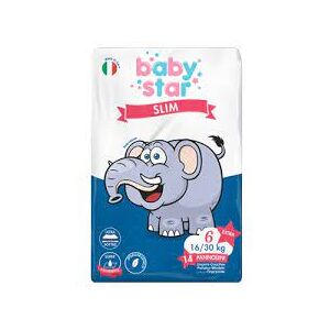 Farvima Medicinali Spa Babystar - Pannolini Slim 16/30kg Taglia 6 Extra Large 14 Pezzi