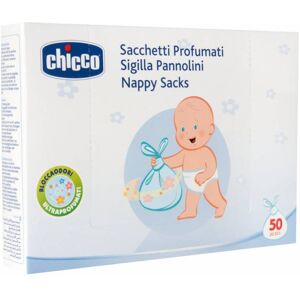 Chicco Sacchetti Profumati Pannolini 50 Pezzi - Soluzione Pratica per l’Eliminazione dei Pannolini Usati