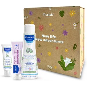 Mustela Cofanetto Riutilizzabile Con Detergente Delicato 200 ml + Hydra Bebé 40 ml + Pasta cambio 50 ml