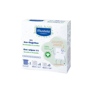 Mustela Eco-Wipes Kit Salviette Lavabili e Riutilizzabili per l’Igiene Quotidiana 10 pezzi