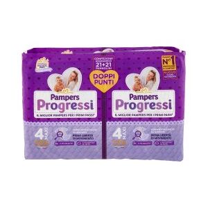 Pampers Progressi - 42 Pannolini Pacco doppio Misura 4 Maxi 7-18 Kg