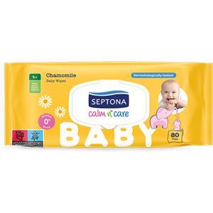 Septona Salviette umidificate per bambini con camomilla, 80 salviette