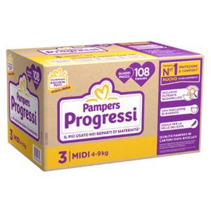 Pampers Qu Prog Midi 108pz