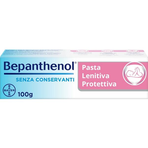 bayer spa bepanthenol pasta lenitiva protettiva, con pantenolo senza cortisone, per prurito e irritazione da pannolino, 50g