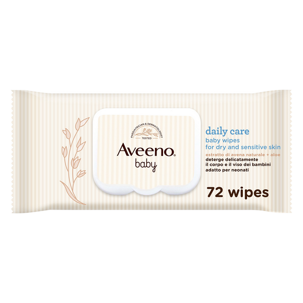 johnson & johnson aveeno baby salviette 72 pezzi