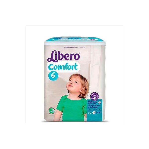 essity (lib,temp) libero comfort 6 pannolino per bambino taglia 13 20 kg 22 pezzi