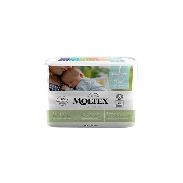 ontex pannolini moltex pure & nature new born 2 4 kg taglia 1 22 pezzi