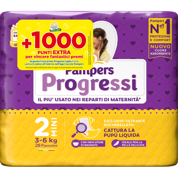 pampers progressi mini 28 pezzi