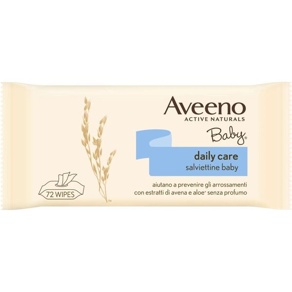 johnson & johnson spa aveeno baby salviettine detergenti 72pz