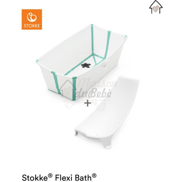 stokke flexi bath white aqua + supporto per neonato