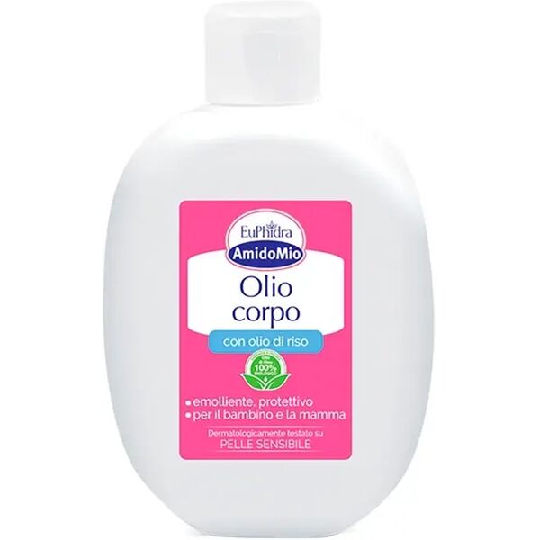 euphidra amidomio olio corpo per neonati con olio di riso 200 ml