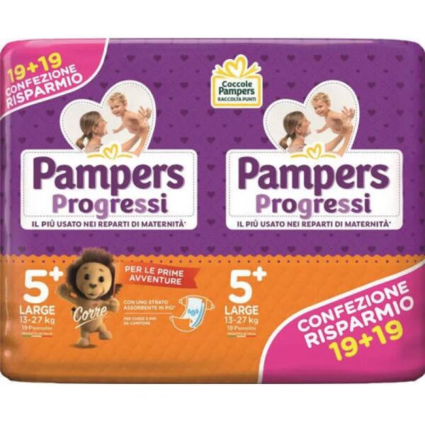 pampers progressi playtime 40 pezzi 13-27 kg misura 5