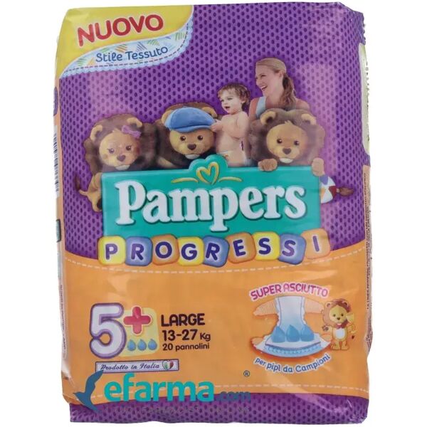 pampers progressi playtime large misura 5+ 20 pezzi