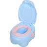 Homcom Vasino Per Bambini dai 6-48 Mesi Antiscivolo Ippopotamo Toilette per Bimbi Blu 40 x 30 x 23cm