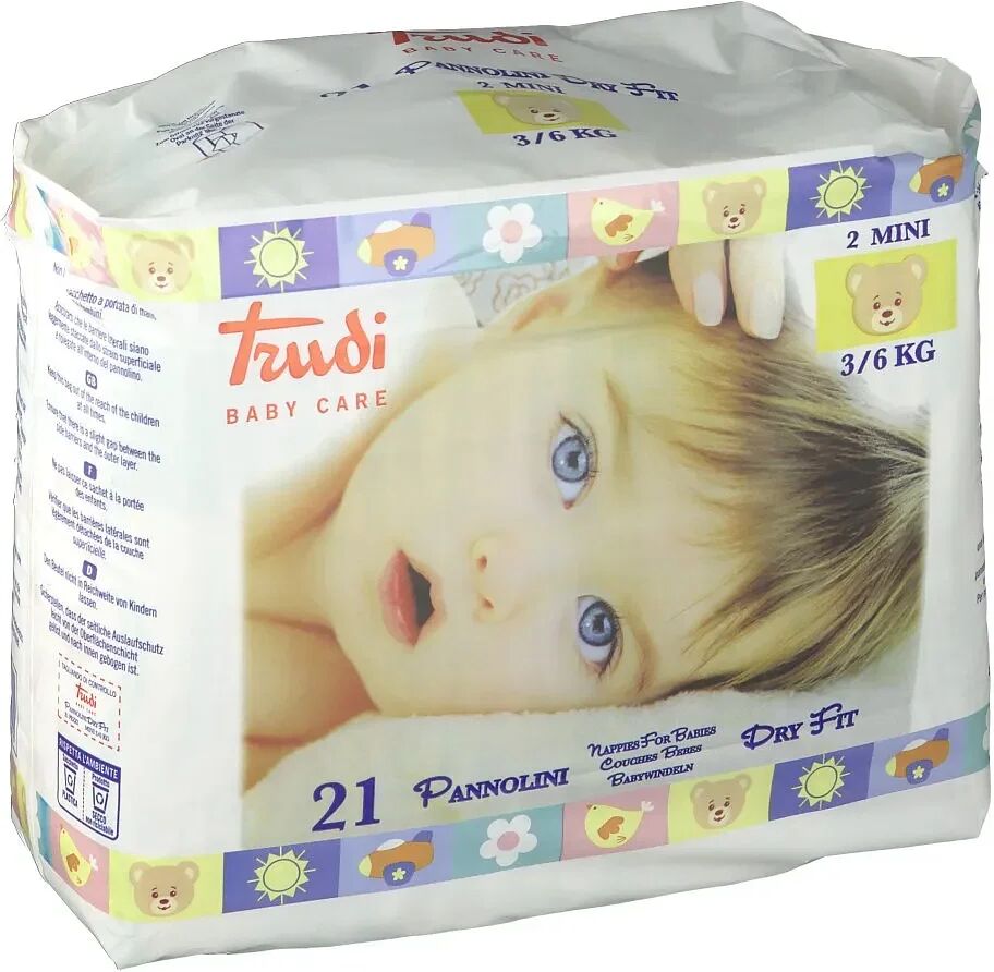 Trudi Baby Care Pannolini Dry Fit Mini 3/6 Kg 21 Pezzi