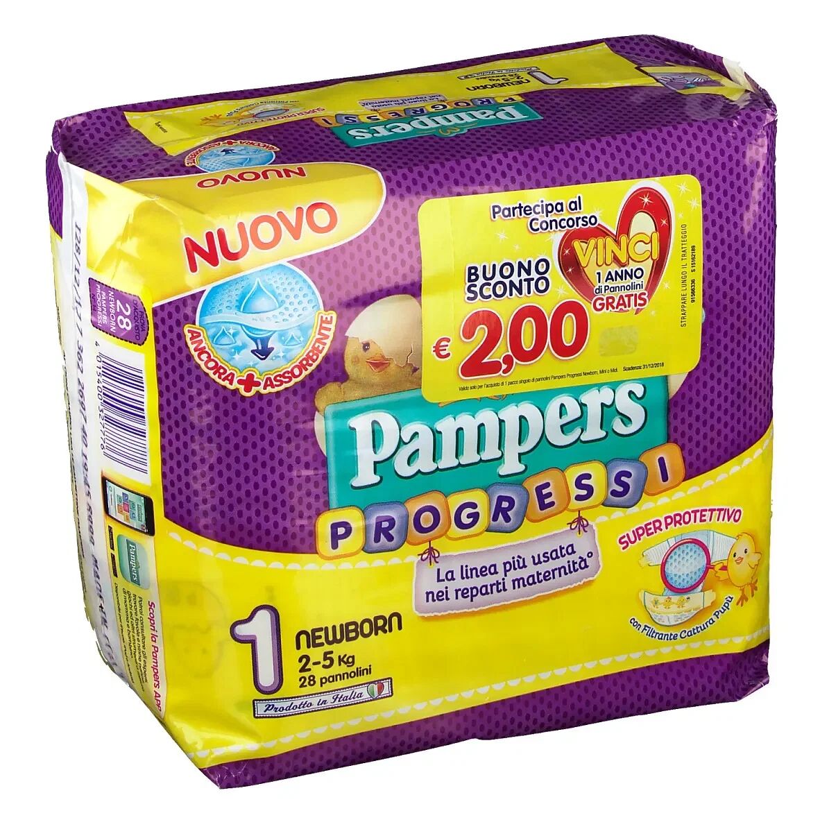 Pampers Progressi Sensitive Newborn 28 Pezzi