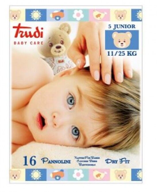 Silc Spa Trudi Baby Care Pannolino Dry Fit Junior 11/25 Kg 16 Pezzi