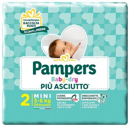 Fater Spa Pannolini Per Bambini Pampers Baby Dry Downcount No Flash Mini 24 Pezzi Buono Sconto