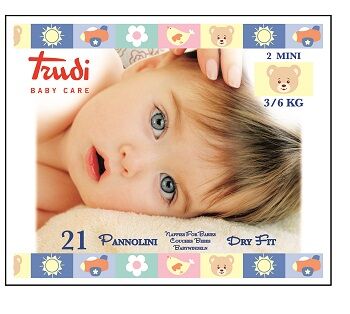 Silc Spa Trudi Baby Care Pannolini Dry Fit Mini 3/6 Kg 21 Pezzi