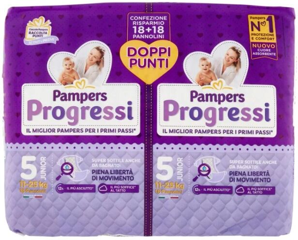 Pampers Progressi Pannolino Junior Pacco Doppio 36 Pezzi