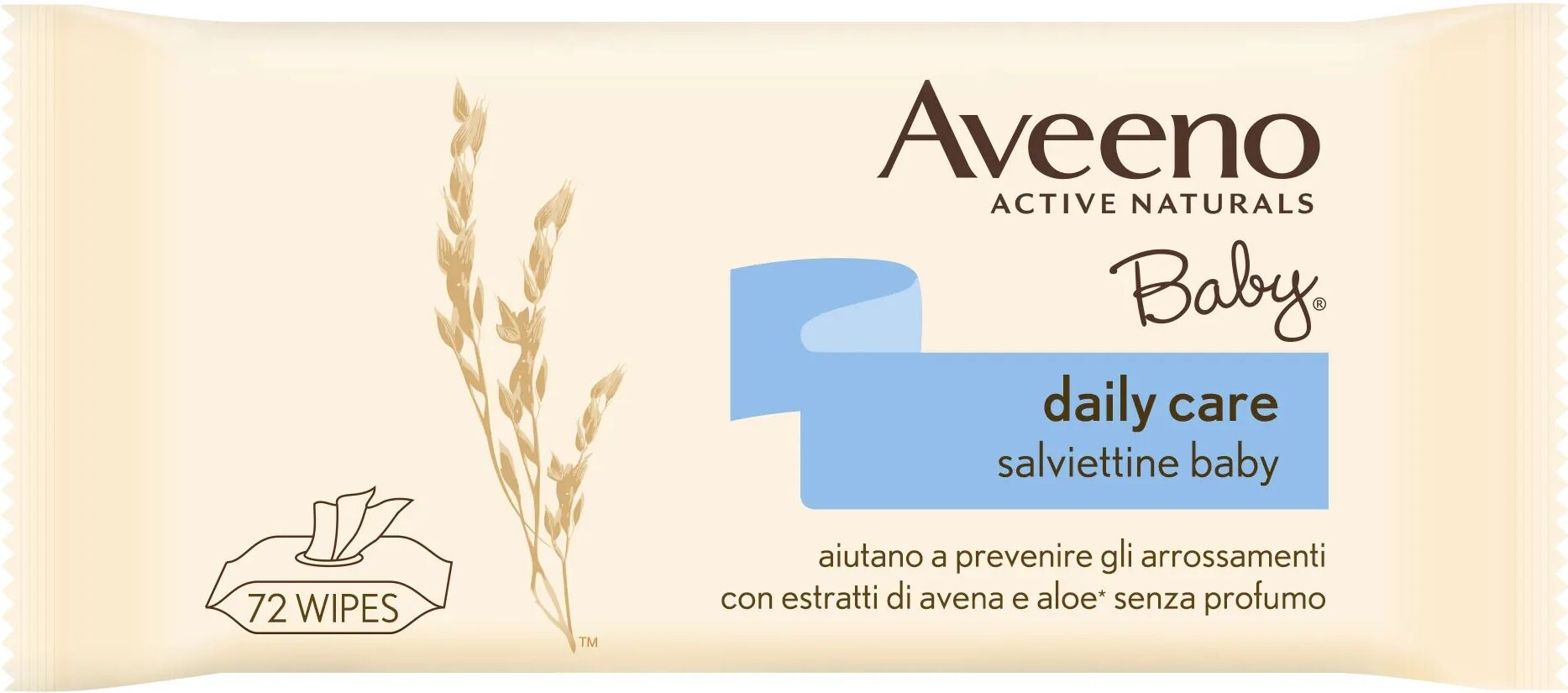 Johnson & johnson spa AVEENO Baby Salviettine Detergenti 72pz