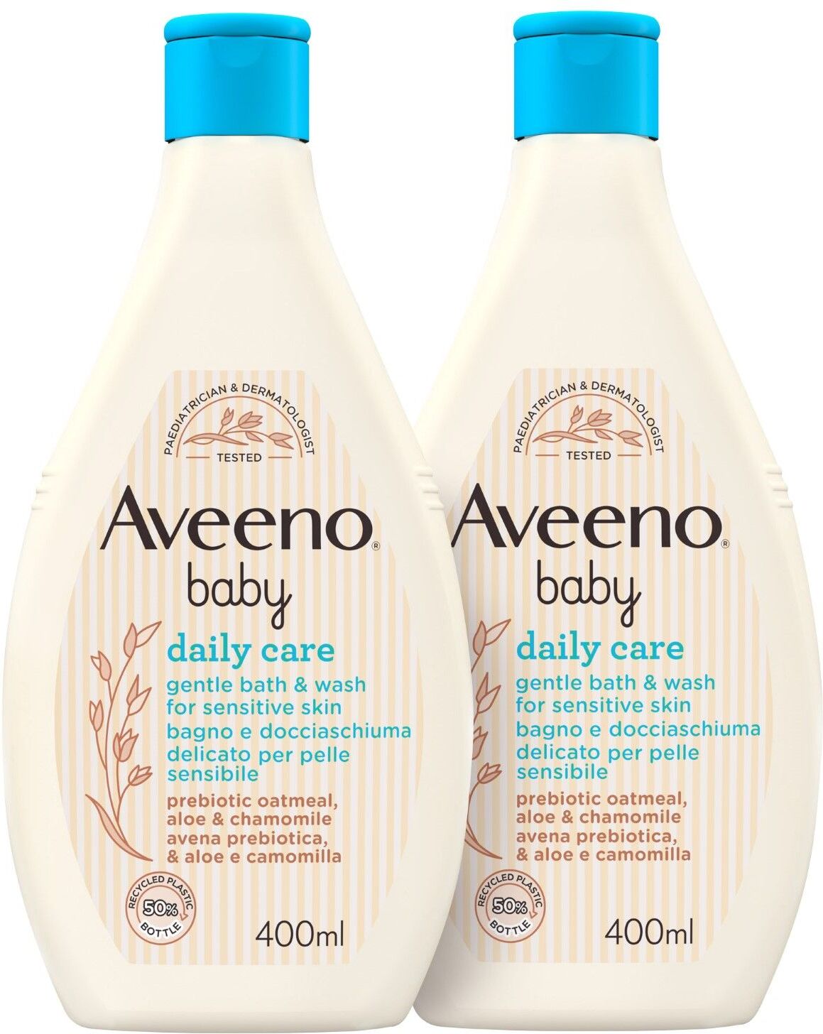 Aveeno Baby Fluid Detergente Corpo Bundle 400ml+400ml