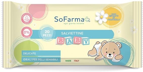 Sofarma Salviettine Baby Camomilla 20 Pezzi