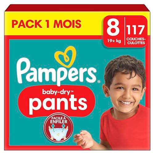 Pampers Baby-Dry Pants Maat 8 (19kg+) 117 Luierbroekjes Maandbox