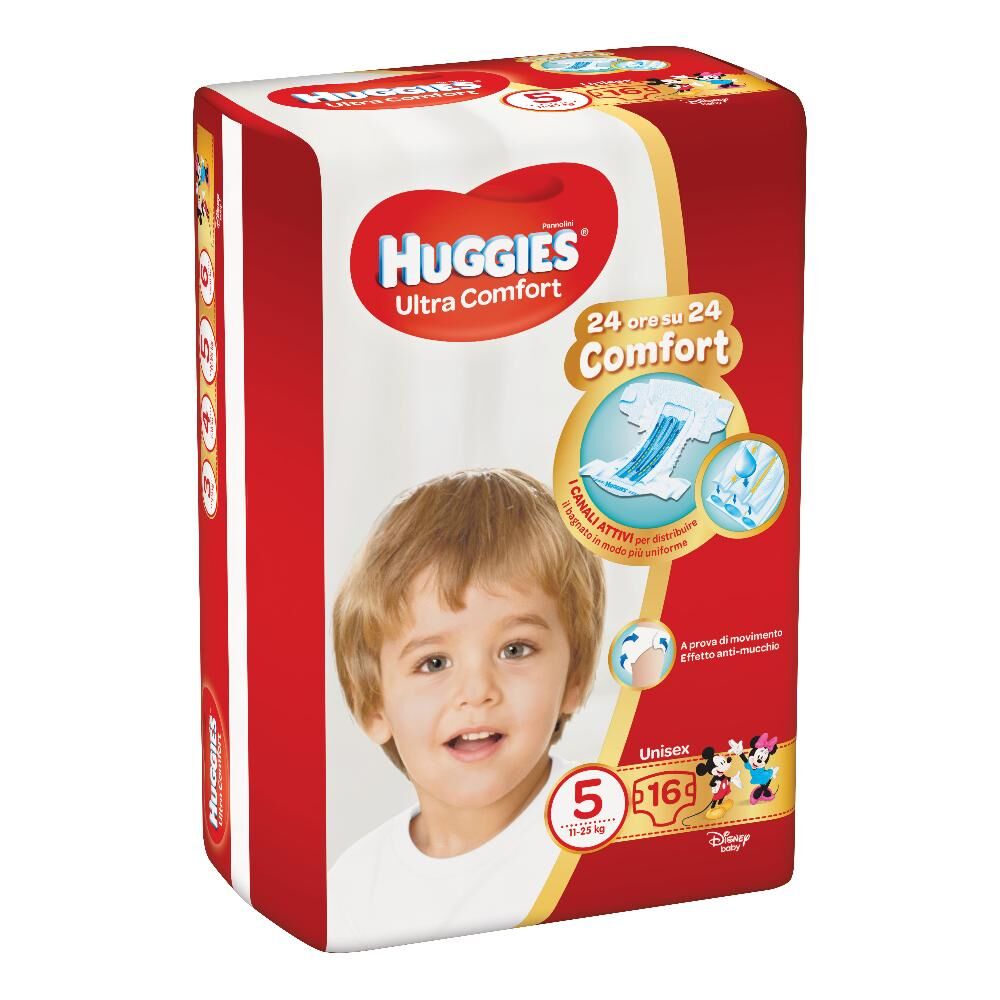 Kimberly Clark Italia Hugg.U-Comf.Base5(11-25kg)16pz