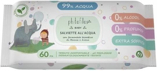 phitofilos Cambio Pannolino Baby Salviette all'Acqua