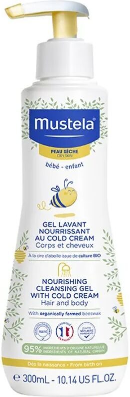 Mustela Gel Detergente Nutriente Corpo Bambini con Pelle Secca 300 ml