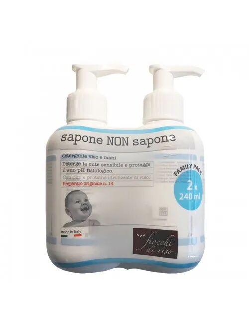 Fiocchi di Riso Sapone Non Sapone Per Pelli Sensibili Bipack 2x240ml