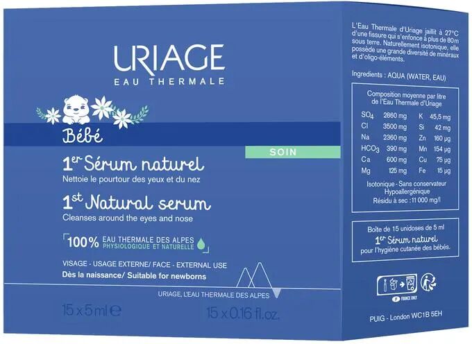 Uriage Bébé Siero Fisiologico Naturale 15x5 ml