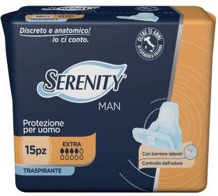 SERENITY Pannolino light man extra con adesivo o altro fissaggio 15 pezzi