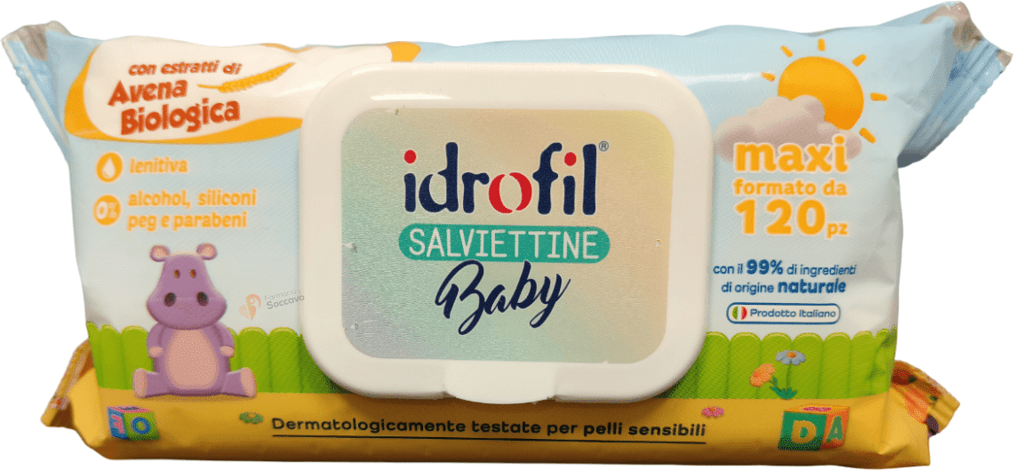 Idrofil Salviettine Baby Avena 120 Pezzi